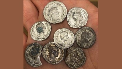 Find, Scattered hoard of 15 Roman denarii, from Gorian III to Valarian c